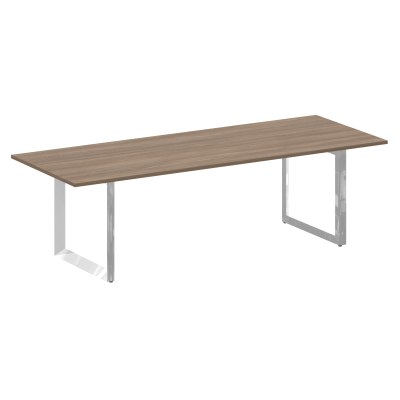Onix Direct Lux Стол переговорный О-обр. м/к M-O.MO-PRG-25 Дуб Аризона/Нержавеющая Сталь/Хром 2580*9