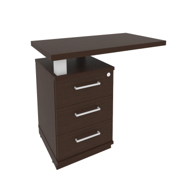 First Тумба приставная с топом левая KTP-1 (L) Венге Цаво 900*500*765