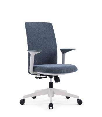 Кресло офисное / Baden / белый пластик /  серая ткань