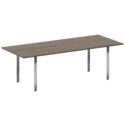 Metal System Direct Стол перег. П-обр. м/к БП.ПРГ-240 Вяз Благородный/Нержавеющая Сталь 2400*1000*75