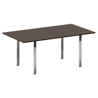 Metal System Direct Стол перег. П-обр. м/к БП.ПРГ-180 Венге Цаво/Нержавеющая Сталь 1800*1000*750