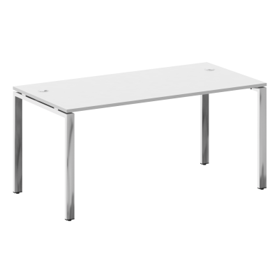 Metal System Direct Стол рабочий руковод. П-обр. м/к БП.СРР-4.8 Белый/Нержавеющая Сталь 1600*800*750