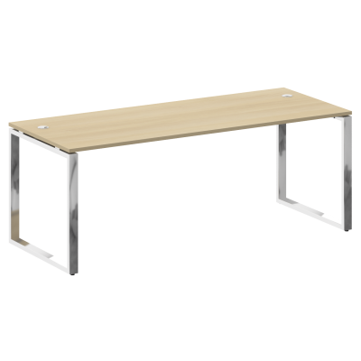 Metal System Direct Стол рабочий руковод. О-обр. м/к БО.СРР-6.8 Акация Лорка/Нержавеющая Сталь 2000*