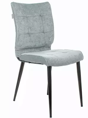 Стул для дома Бюрократ CH-K10 серо-голуб. Light 28 металл черный на ножках (CH-K10_1/LT28)