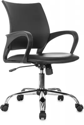 Кресло Бюрократ CH-695NSL черный экокожа крестов. металл хром