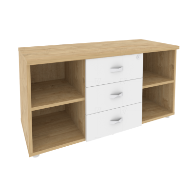 Onix Direct Тумба сервисная с ящиками O.TS-11 Тиквуд Светлый/Белый Бриллиант 1100*460*576