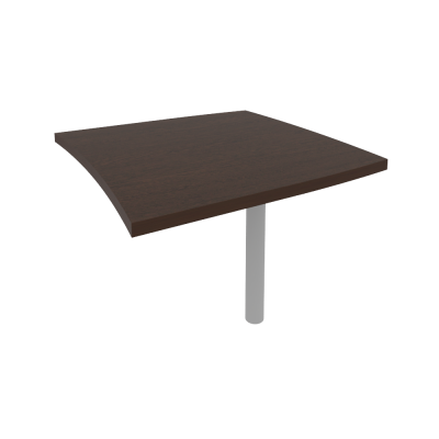 First Брифинг-приставка KB-2 Венге Цаво/Металл Серый 904*904*765