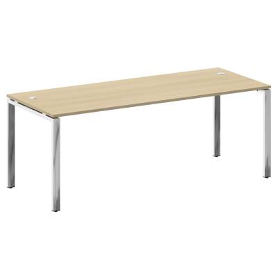 Metal System Direct Стол рабочий руковод. П-обр. м/к БП.СРР-6.8 Акация Лорка/Нержавеющая Сталь 2000*