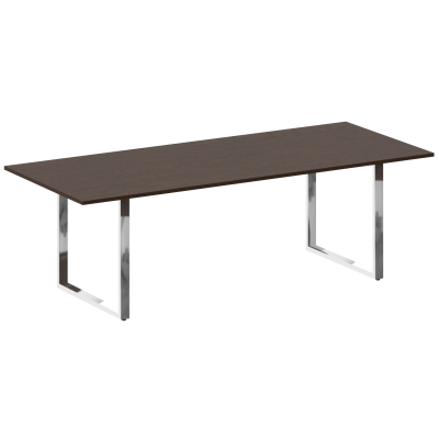 Metal System Direct Стол перег. О-обр. м/к БО.ПРГ-240 Венге Цаво/Нержавеющая Сталь 2400*1000*750