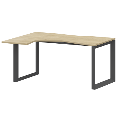 Стол эргономичный левый на металлокаркасе Аргентум-МП НТМП.О-040.ЛВ Баттл Рок/Антрацит (1400x1000x750)