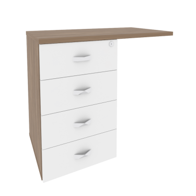 Onix Direct Тумба приставная (универсальная л/пр) O.TPU-4 Дуб Аризона/Белый Бриллиант 842*460*750