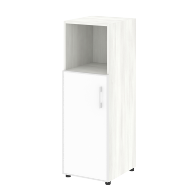 Yalta Шкаф узкий LT.SU-2.2 R (L) white Снежная Патина/Стекло White 400*450*1195