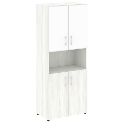 Yalta Шкаф LT.ST-1.4 R white Снежная Патина/Стекло White 800*450*1987