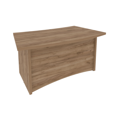 First Стол руководителя криволинейный KSR-1 Дуб Табак 1600*920*765