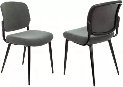 Стул для дома Бюрократ CH-K8_2 комплект 2шт серый Alfa 44 металл черный на ножках (CH-K8_1/GREY_2)