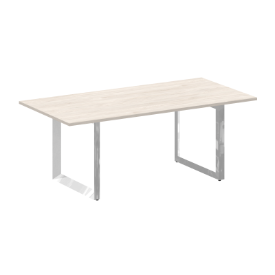 Onix Direct Lux Стол переговорный О-обр. м/к M-O.MO-PRG-19 Денвер Светлый/Нержавеющая Сталь/Хром 198