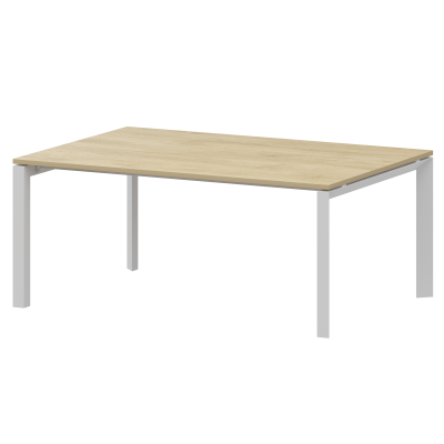 Стол переговорный на металлокаркасе Аргентум-МП НТМП.П.160.11 Баттл Рок/Белый (1600x1100x750)