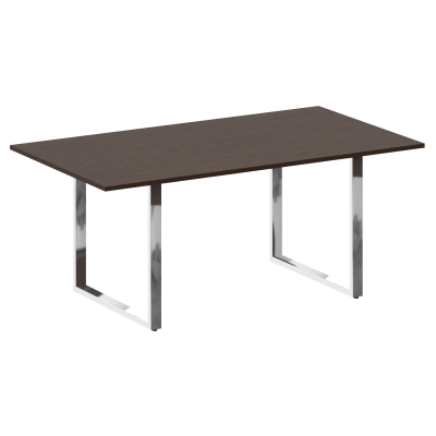 Metal System Direct Стол перег. О-обр. м/к БО.ПРГ-180 Венге Цаво/Нержавеющая Сталь 1800*1000*750