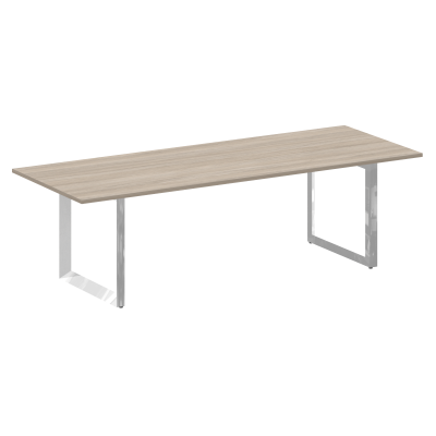 Onix Direct Lux Стол переговорный О-обр. м/к M-O.MO-PRG-25 Дуб Аттик/Нержавеющая Сталь/Хром 2580*980