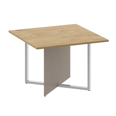 Shift Стол переговорный, квадратный SK.SP-KV-110-1 Тиквуд Светлый/Капучино 1100*1100*753