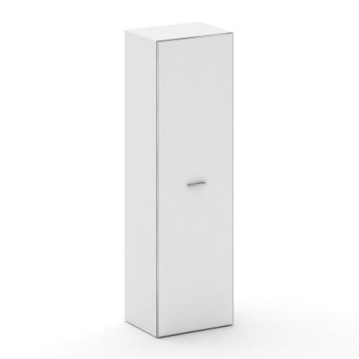 Fresco Шкаф средний высокий универсальный FR.SM-102 white Белый Бриллиант/Лакобель Белый/Хром 600*46