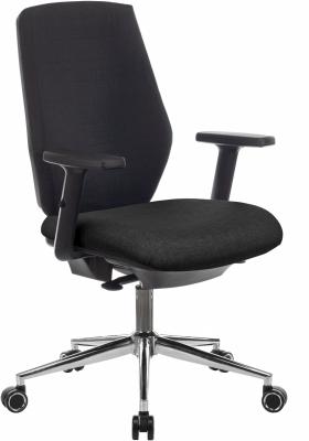 Кресло Бюрократ CH-545SL черный 38-418 крестов. металл хром