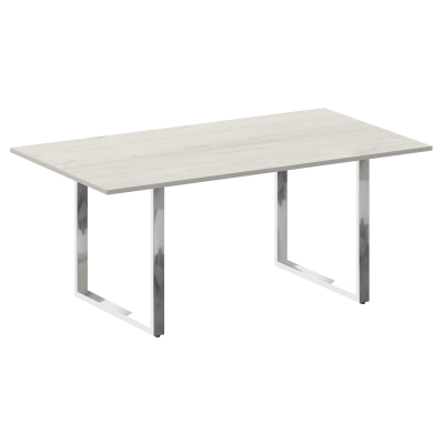 Metal System Direct Стол перег. О-обр. м/к БО.ПРГ-180 Дуб Наварра/Нержавеющая Сталь 1800*1000*750