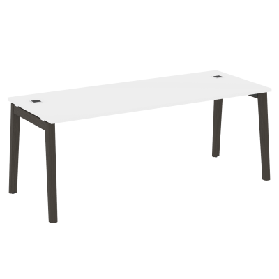 Onix Wood Direct Стол руководителя OW.SRR-6.8 Белый Бриллиант/Дуб Темный/Металл Антрацит 1980*800*75