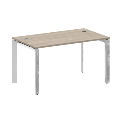 Onix Direct Lux Стол руководителя П-обр. м/к M-O.MP-SRR-3.8 Дуб Аттик/Нержавеющая Сталь/Хром 1380*80