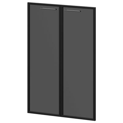 Фасады рамочные стеклянные Кортез KZF-38RS(Ч) Тонированный (784x20x1158)