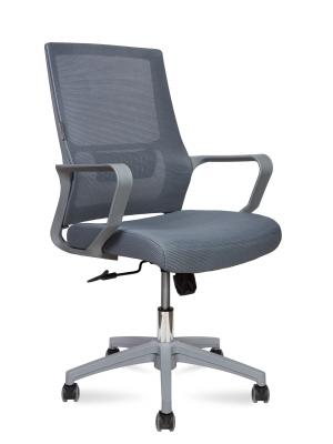 Кресло офисное / Max LB / серый пластик / серая сетка / серая ткань