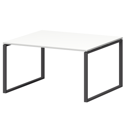 Стол переговорный на металлокаркасе Смарт СМСП-О-18.123.Пр25 Белый/Антрацит (1800x1236x750)