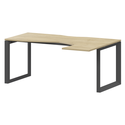 Стол эргономичный правый на металлокаркасе Аргентум-МП НТМП.О-060.ПР Баттл Рок/Антрацит (1600x1000x750)