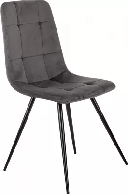 Стул для дома Бюрократ CH-K1 т.серый Holland 18 металл черный на ножках (CH-K1_1/HL18)