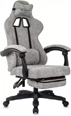 Кресло игровое Knight Lord/F серый Camby 82 крестов. пластик подст.для ног