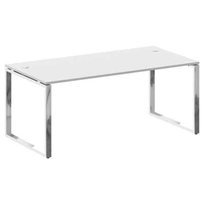 Metal System Direct Стол рабочий руковод. О-обр. м/к БО.СРР-5.9 Белый/Нержавеющая Сталь 1800*900*750