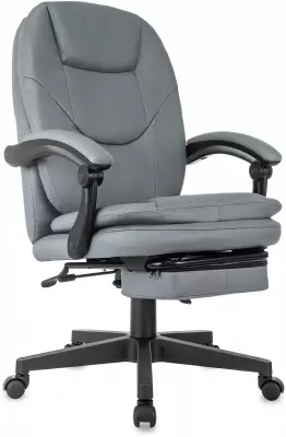 Кресло руководителя Бюрократ CH-868N-BF серый экокожа крестов. пластик подст.для ног