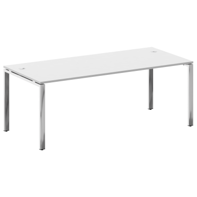 Metal System Direct Стол рабочий руковод. П-обр. м/к БП.СРР-6.9 Белый/Нержавеющая Сталь 2000*900*750