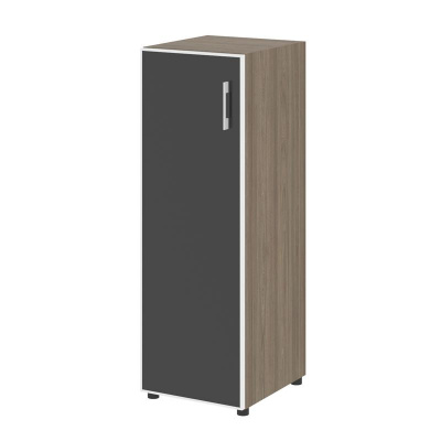 Yalta Шкаф узкий LT.SU-2.4 R (L) black Вяз Благородный/Стекло Black 400*450*1195