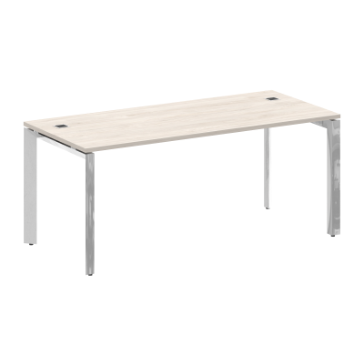 Onix Direct Lux Стол руководителя П-обр. м/к M-O.MP-SRR-5.8 Денвер Светлый/Нержавеющая Сталь/Хром 17
