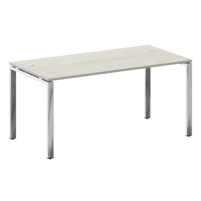 Metal System Direct Стол рабочий руковод. П-обр. м/к БП.СРР-4.8 Дуб Наварра/Нержавеющая Сталь 1600*8