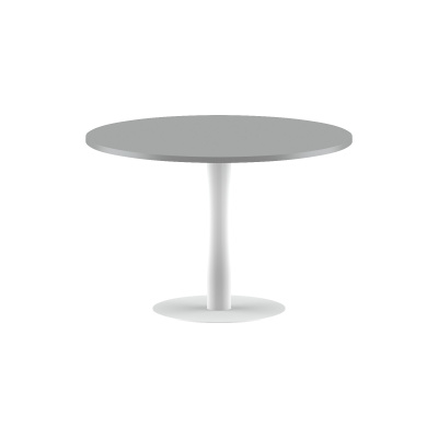 Конференц стол ПРГ-100 Металлик/Белый D1000х750