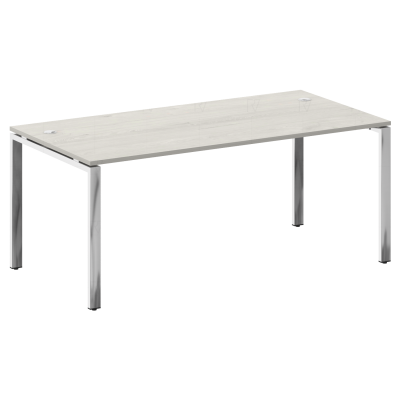 Metal System Direct Стол рабочий руковод. П-обр. м/к БП.СРР-5.9 Дуб Наварра/Нержавеющая Сталь 1800*9