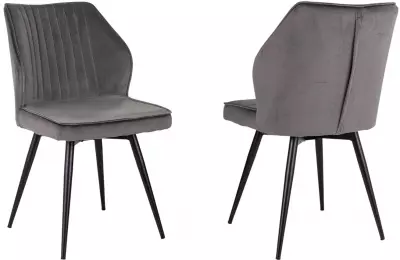 Стул для дома Бюрократ CH-K5_SP_2 с повор.мех. комплект 2шт т.серый Holland 18 металл черный на ножках (CH-K5_1/SP/HL18_2)