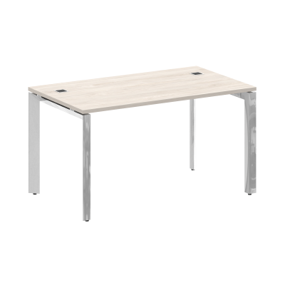Onix Direct Lux Стол руководителя П-обр. м/к M-O.MP-SRR-3.8 Денвер Светлый/Нержавеющая Сталь/Хром 13
