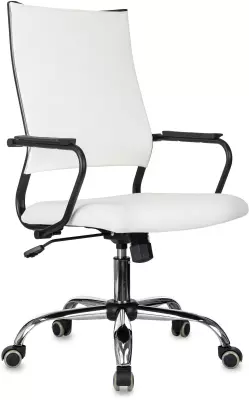Кресло руководителя Бюрократ CH BALANCE SL Line белый экокожа крестов. металл хром
