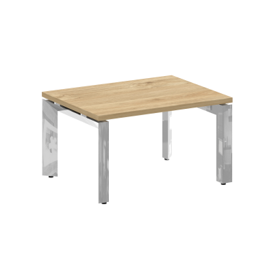 Onix Direct Lux Стол журнальный П-обр. м/к M-O.MP-SJ-1 Тиквуд Светлый/Нержавеющая Сталь/Хром 780*600