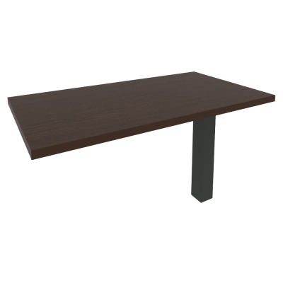 First Брифинг-приставка KB-5 Венге Цаво/Металл Антрацит 1300*700*765