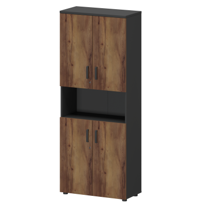 Шкаф Смарт СМШ-58Д4 Тип1 Графит/Таксония (792x380x1990)