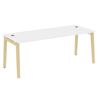 Onix Wood Direct Стол руководителя OW.SRR-6.8 Белый Бриллиант/Дуб Светлый/Металл Белый 1980*800*750